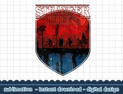 stranger things group shot mindflayer trail silhouettes png,digital print