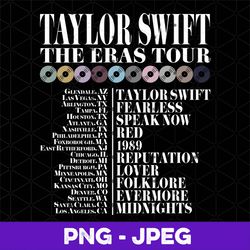 the eras tour vintage 2 sided print  png, taylor's version png, taylor retro concert png