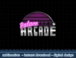 stranger things palace arcade purple neon logo png,digital print