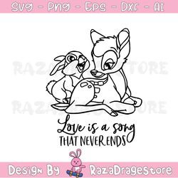 love is a song that never ends svg,cartoon svg, cricut file, clipart, svg, png, eps, dxf