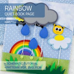 quiet book page rainbow sewing pattern