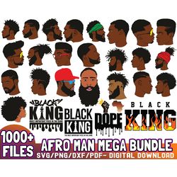 1000 files afro man svg bundle