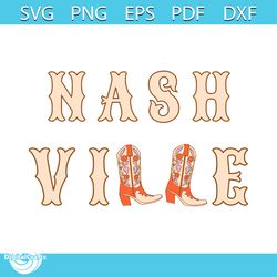 nashville cowgirl boots western cowgirl svg graphic design files