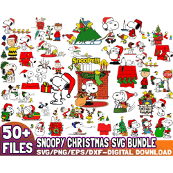 50 files snoopy christmas svg bundle