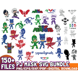 150 files pj mask svg bundle