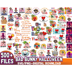 500 files bad bunny halloween svg,bundle bad bunny halloween,digital ,instant download