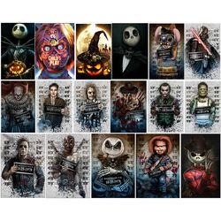 horror movie bundle png, halloween character png