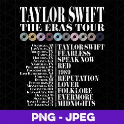 ts eras tour two sided png, taylor swift eras tour png, taylor swift merch png, lover, folklore, evermore, midnights con
