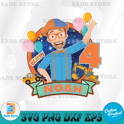 personalized blippi theme birthday boy svg, blippi svg, blippi birthday svg, custom digital download