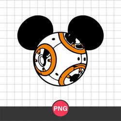 bb 8 mickey ears png, star wars disney png, star wars png digital file