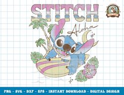 disney lilo & stitch aloha tropic surf stitch png, sublimation,dxf,svg,eps