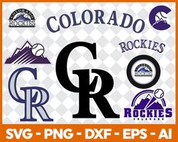 colorado rockies svg files - rockies logo svg - colorado rockies png logo, mlb logo, clipart bundle