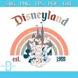 vintage rainbow disneyland svg for cricut sublimation files