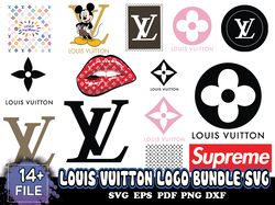 louis vuitton logo bundle svg, louis vuitton svg, lv lips svg