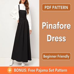 pinafore dress pattern- pinafore apron pattern - apron sewing pattern - pinafore dress - sewing pattern pdf - cottage