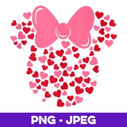 disney minnie mouse icon pink hearts valentine's day v2