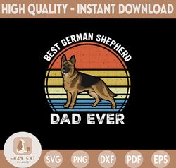 Best Dog Dad Ever German Shepherd Retro Vintage png, digital download prints,German Shepherd, Dog png, Animal Lover png,