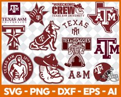 texas a&m aggies bundle svg, texas a&m aggies logo svg, ncaa svg, sport svg, png dxf eps file