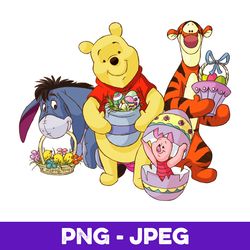 disney easter winnie the pooh v1 , png design, png instant download