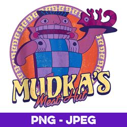 disney emperor's new groove mudka's meat hut logo v2 , png design, png instant download