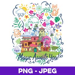 disney encanto magic awaits you casa madrigal v1 , png design, png instant download