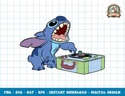 disney lilo & stitch record player stitch png, sublimation,dxf,svg,eps