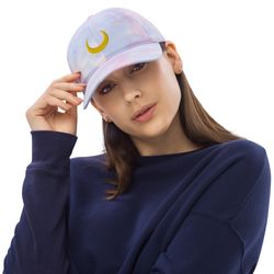 sailor moon luna tie dye hat, anime gift