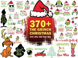 370 files the grinch svg bundle, christmas svg, grinch svg