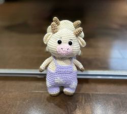 crochet pattern cute cow amigurumi toy