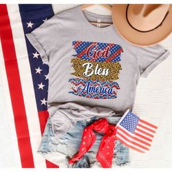 God Bless America T-Shirt, 4th of July Shirt, America Shirt, Independence Day Shirt, Patriotic Shirt, Fourth Of July