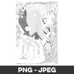 Disney Pocahontas Dark Portrait Poster V2 , PNG Design, PNG Instant Download