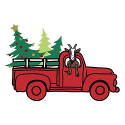 Truck Christmas Goat Svg,Christmas Svg, silhouette svg fies