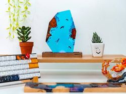 polygon deep turtle sea, night light, epoxy lamp, resin lamp, resin night light,epoxy resin lamp,table lamp,custom night