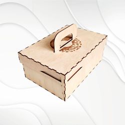 gift box donuts and cookies, svg dxf design for laser cutting. svg pattern laser cut. vector template, laser plan.