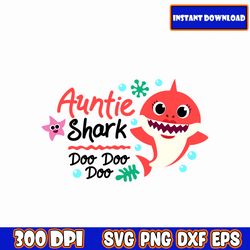 best family shark svg bundle layered, cricut, cut files, layered digital vector file, instant download svg / png / eps