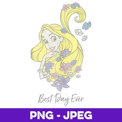 disney tangled rapunzel best day ever portrait v2 , png design, png instant download