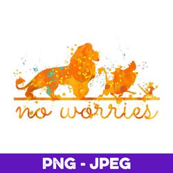 disney the lion king group shot no worries splatter v2 , png design, png instant download