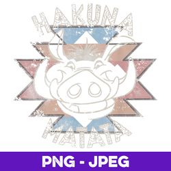 disney the lion king pumbaa hakuna matata distressed logo , png design, png instant download