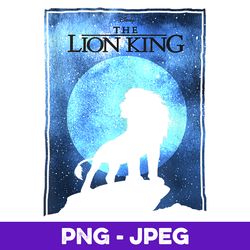 disney the lion king simba night sky silhouette v2 , png design, png instant download