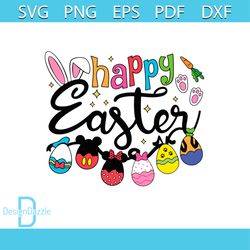 disney happy easter day mickey and friend easter egg svg