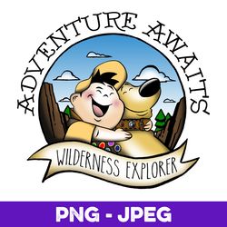 disney pixar up dug & russell wilderness explorer v1 , png design, png instant download