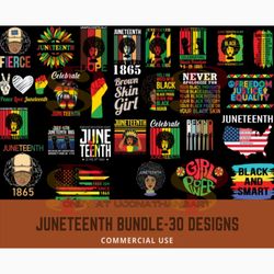 30 juneteenth bundle 30 designs, juneteenth svg bundle, african american svg, black history svg, black power svg, junete