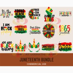 15 colorful juneteenth bundle, juneteenth 19 freeish svg, black history svg, black power svg, vintage juneteenth svg, fr