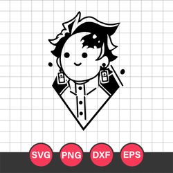 Kamado Tanjiro Sv, Kimetsu No Yaiba Svg, Japanese Svg, Anime Svg, png