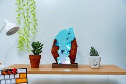 polygon deep octopus sea, night light, epoxy lamp, resin lamp, resin night light,epoxy resin lamp,table lamp,custom nigh