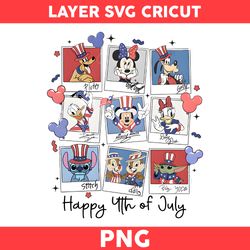 Retro Mickey and Friends 4th of July Png, Disney Happy 4th of July Png, 4th Of July Png, Disney Png - Digital File