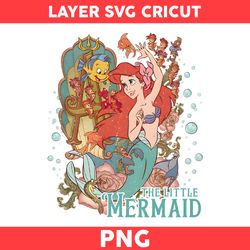 little mermaid png, the little mermaid png, pincess disney png, vintage little mermaid png, disney png - digital file