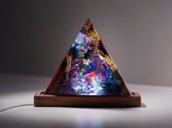 Triangle, Night Light, Epoxy Lamp, Resin Lamp, Lamp Night , Epoxy Resin Lamp, Table Lamp, Custom Night Light, Resin,lamp