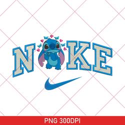 cute stitch nike logo png, stitch nike, stitch love nike png, nike layered head png, birthday png, mug png for cricut