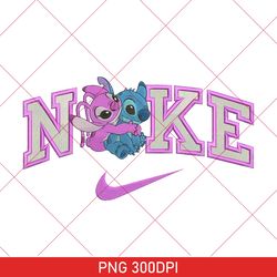 vintage angel and stitch nike logo png, angel and stitch nike, angel love nike png, nike layered head png, birthday png